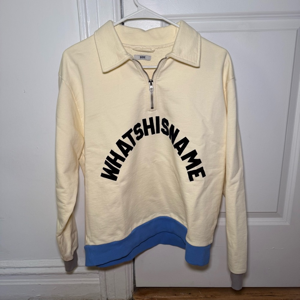 Bode Men’s Whatshisname Pullover Cream - Size M/L